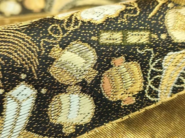 平和屋着物○極上 西陣 河合美術織物謹製 六通柄袋帯 唐織 豊明錦