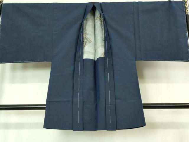 平和屋着物□極上 男性 紬 アンサンブル キングサイズ 長羽織 色無地