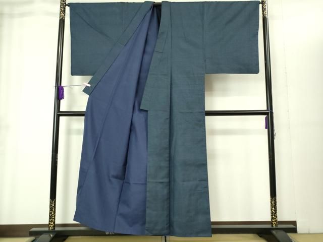 平和屋着物□極上 男性 本場大島紬 アンサンブル 長襦袢(無双仕立て