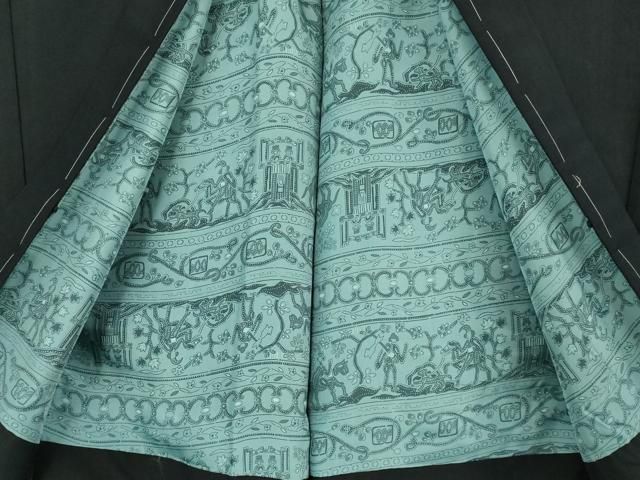 平和屋着物□極上 男性 紬 アンサンブル キングサイズ 長羽織 黒地 羽