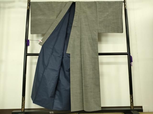 平和屋着物□極上 男性 長羽織 紬地 海松茶色 和達人 逸品 CZAA4280s5