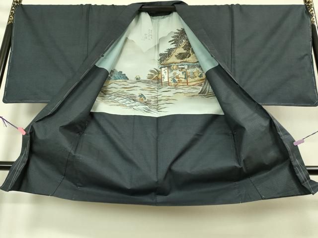 平和屋着物■極上　男性　本場大島紬　アンサンブル　長羽織　120亀甲　総詰め　逸品　未使用　DZAB1903kh6 平和屋着物□極上 男性 本場大島紬 アンサンブル 長羽織 120亀甲 総