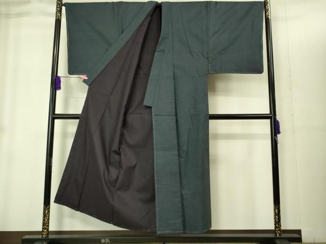 平和屋着物□極上 男性 本場大島紬 アンサンブル 長羽織 120亀甲 総