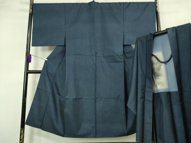 平和屋着物□極上 男性 本場大島紬 アンサンブル 長羽織 100亀甲 総