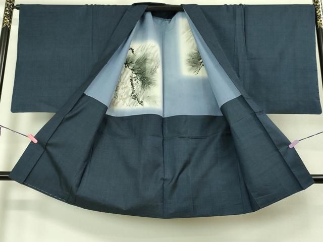 平和屋着物□極上 男性 本場大島紬 アンサンブル 長羽織 100亀甲 総