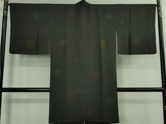 平和屋着物＃極上 道中着 ロング丈 雪輪文様 蝉色地 逸品 DZAB2535kh6