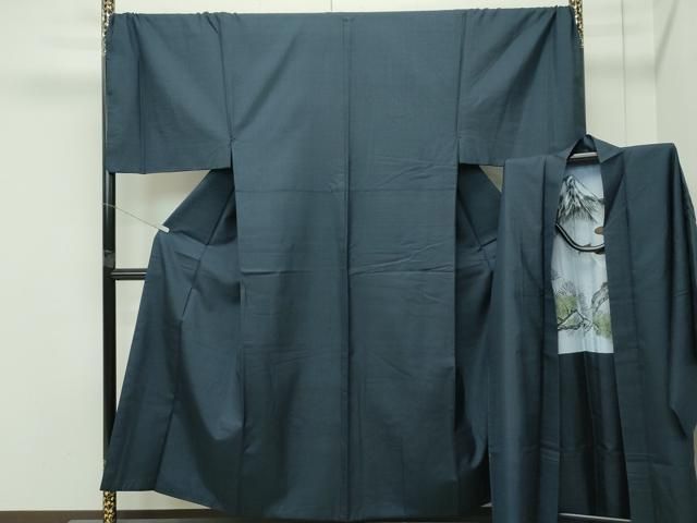 平和屋着物○極上 男性 本場大島紬 アンサンブル キングサイズ 100亀甲