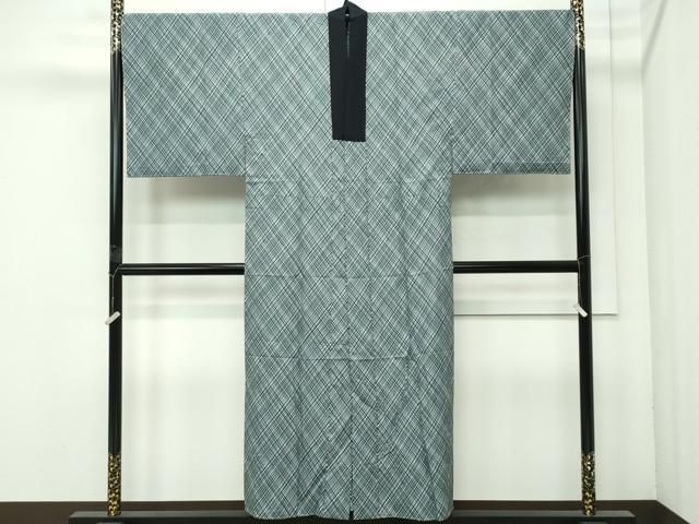 平和屋着物○極上 男性 紬 アンサンブル・長襦袢セット 120亀甲 高島屋