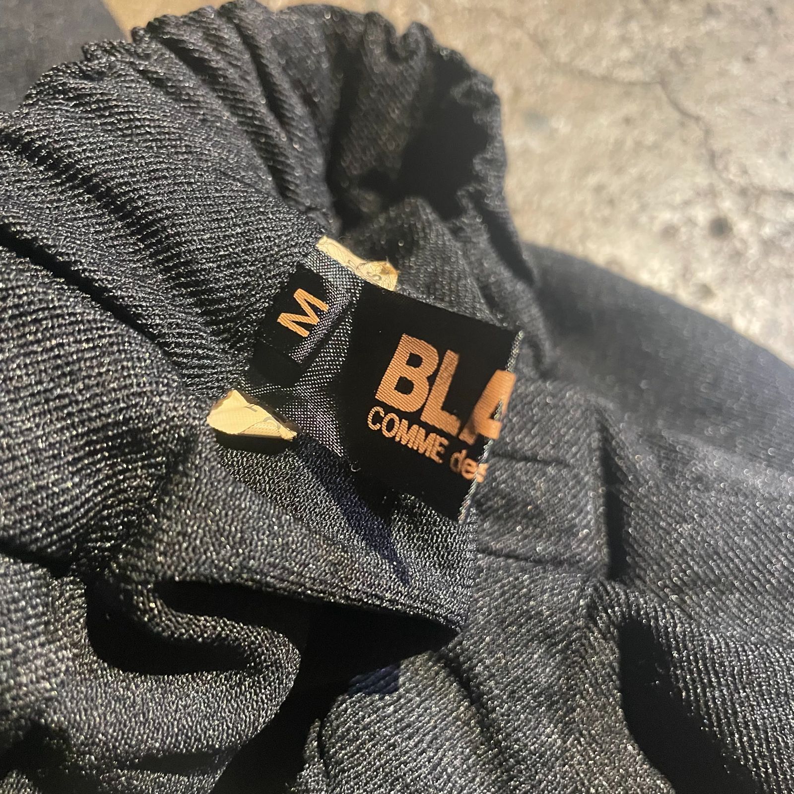 BLACK COMME des GARCONS 2022aw ポリ縮 サルエル パンツ ブラック