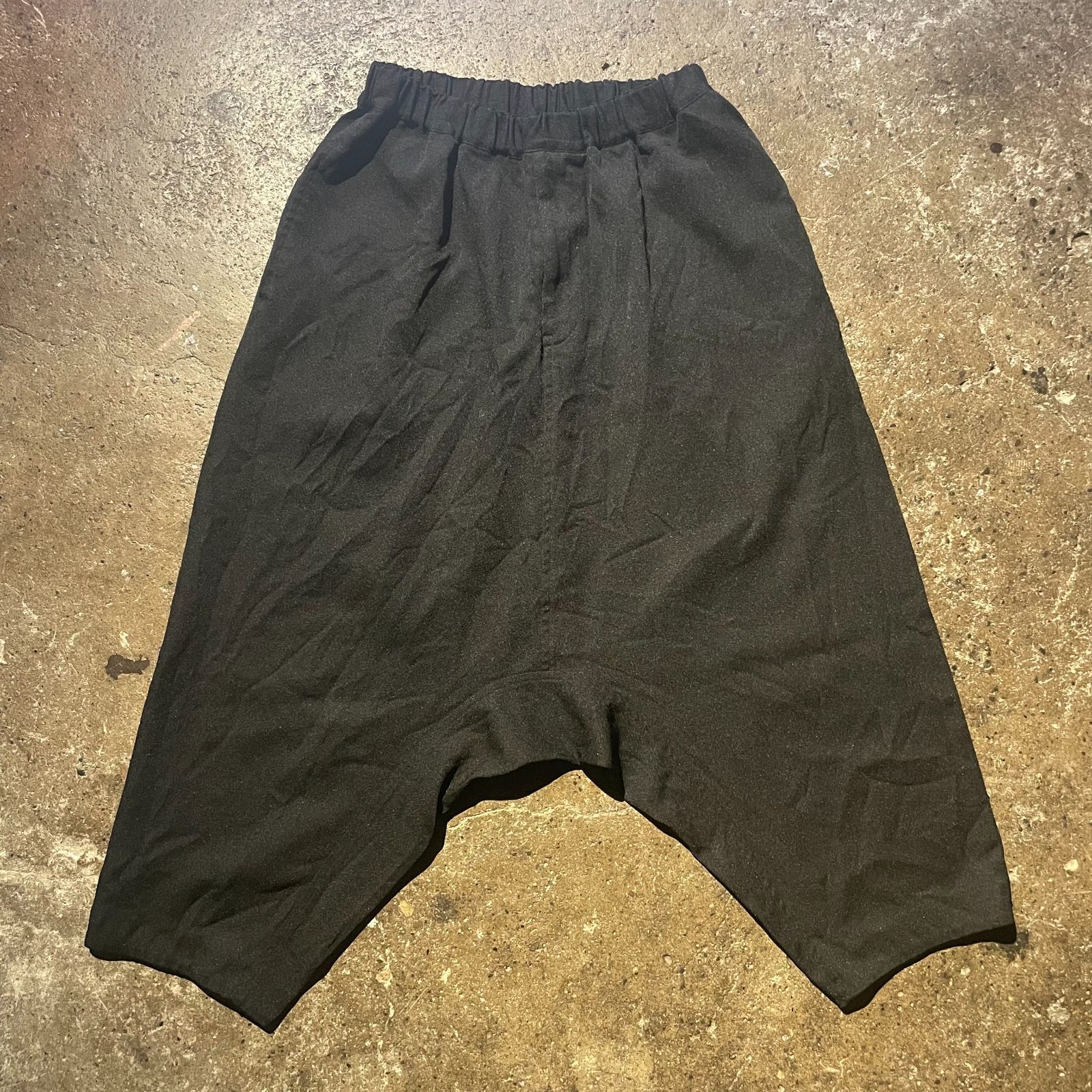 BLACK COMME des GARCONS 2022aw ポリ縮 サルエル パンツ ブラック