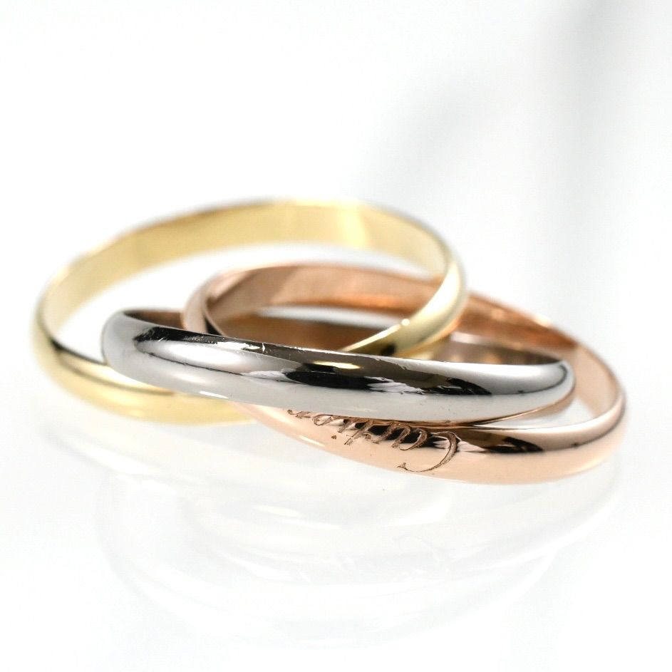 カルティエ　トリニティリング　3連リング 50 正規品・美品】Cartier 指輪 3連リング カルティエ トリニティ
