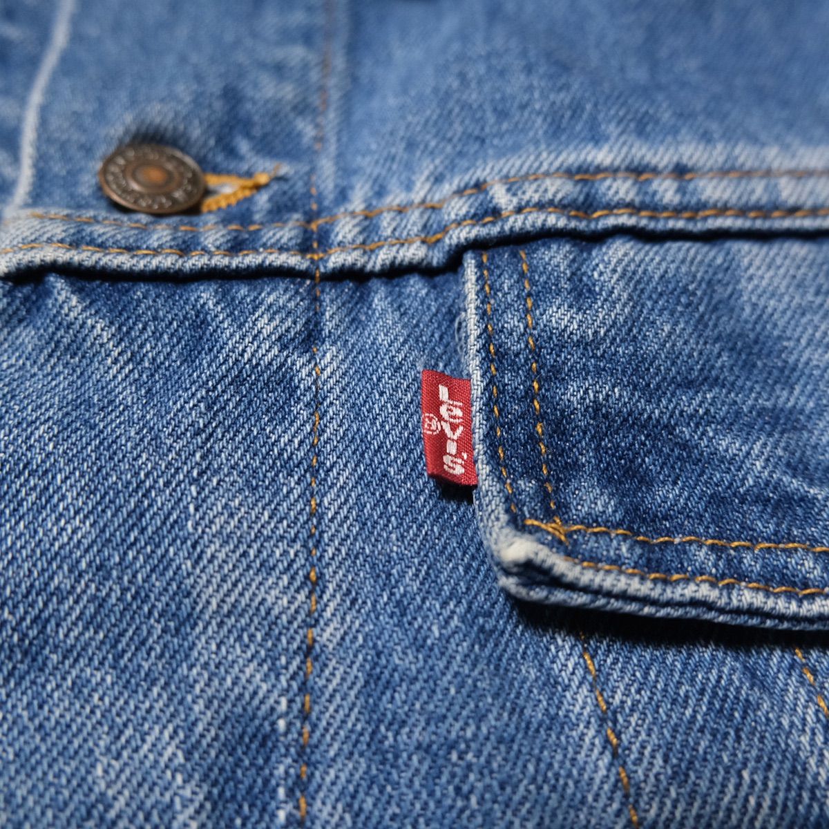 90's USA製 リーバイス 70595-4891 ウォッシュ デニム トラッカー