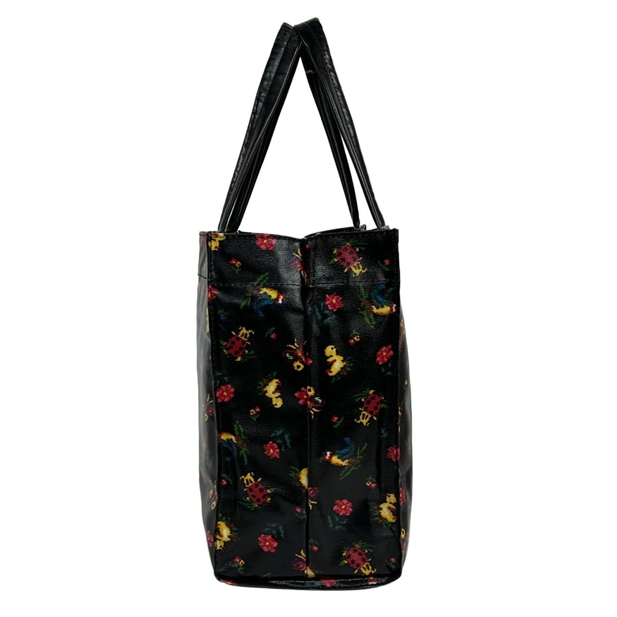 FEILER(フェイラー) トートバッグ - 黒×レッド×マルチ ハイジ/てんとう