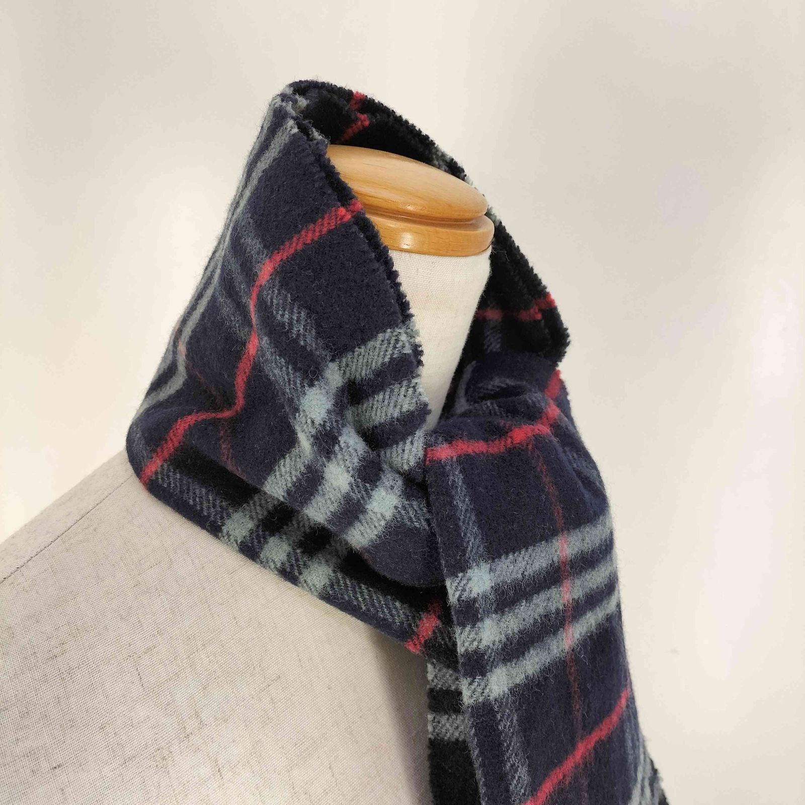 未使用 Burberry バーバリー ラムウール マフラー 英国製ヴィンテージ