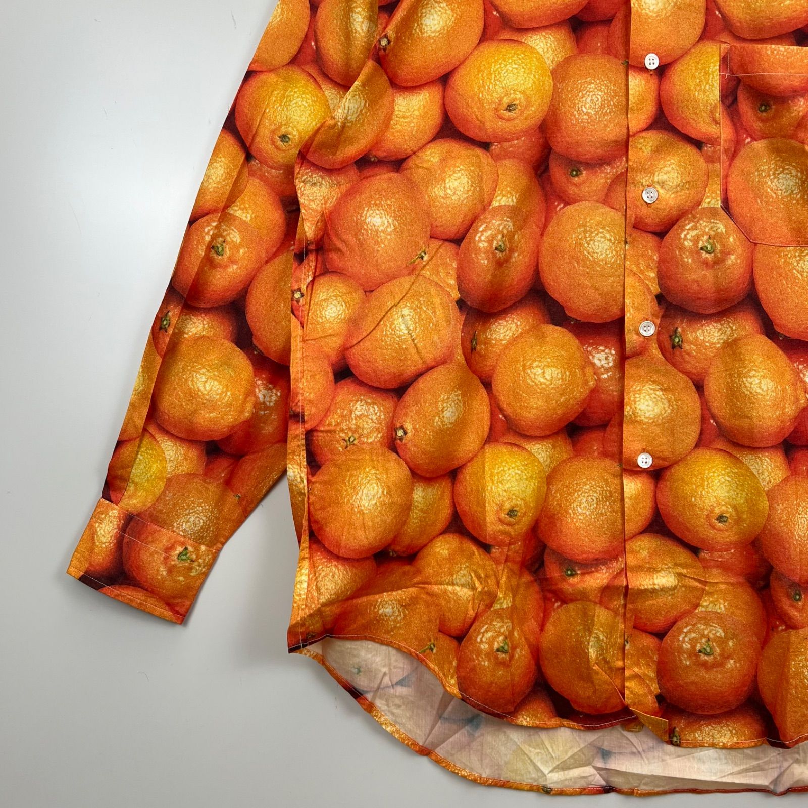 PAUL SMITH 00s y2k archive orange pattern L/S shirts M ポール