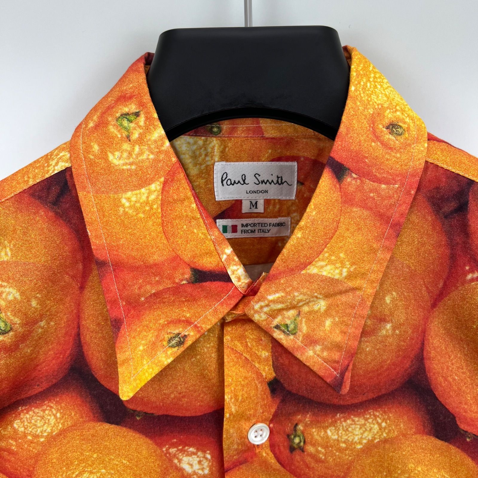 PAUL SMITH 00s y2k archive orange pattern L/S shirts M ポール