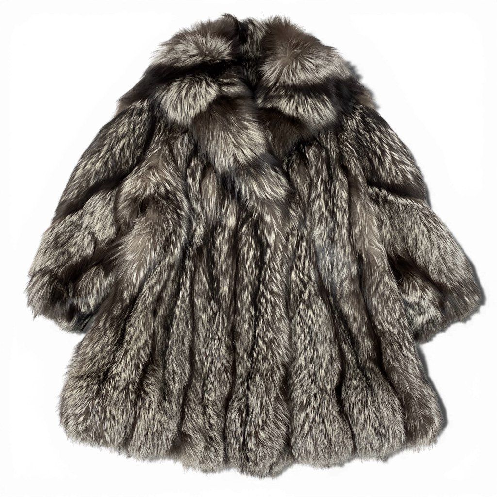 1l27 Canada Fox シルバーフォックス 極厚 ロングコート サイズF 最