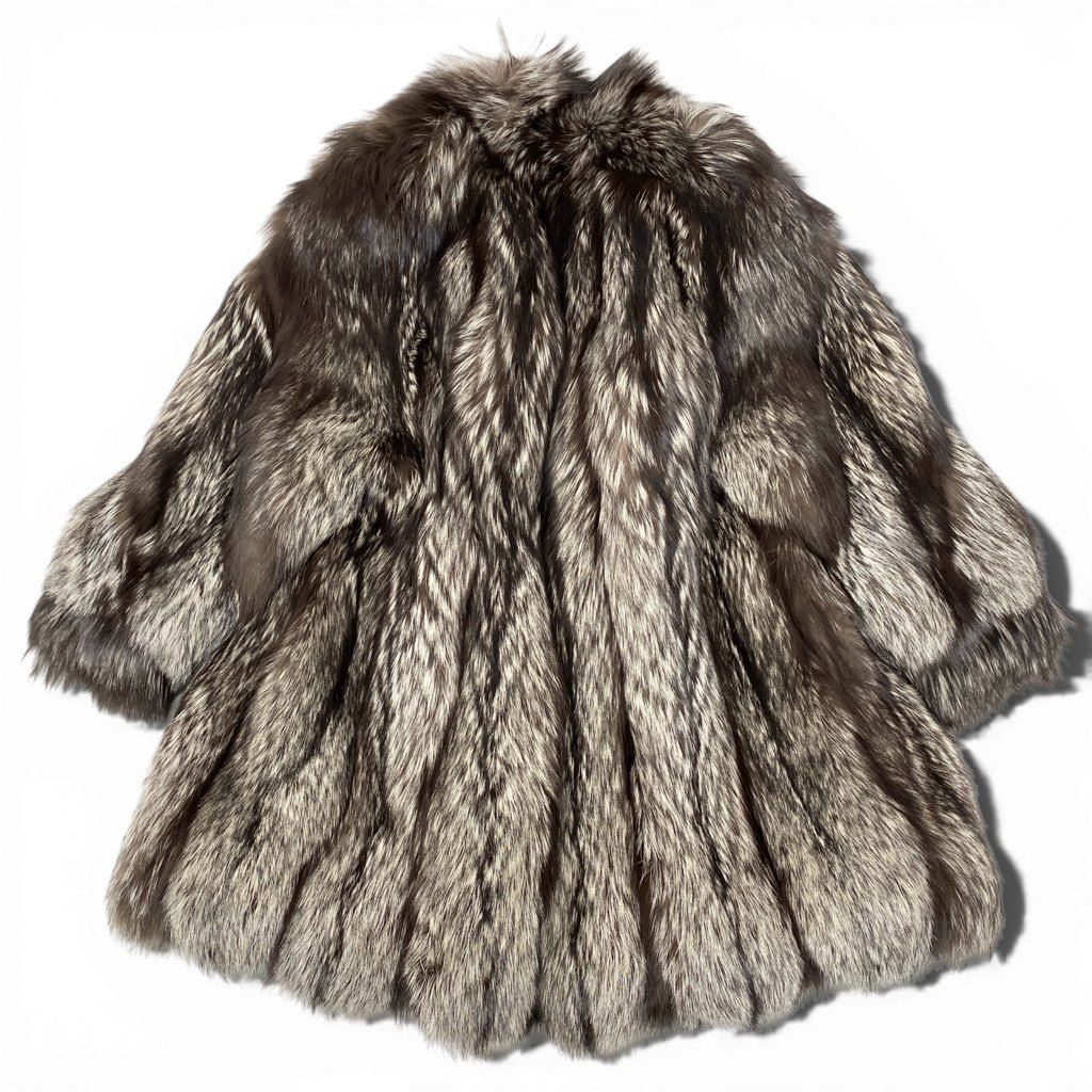 1l27 Canada Fox シルバーフォックス 極厚 ロングコート サイズF 最