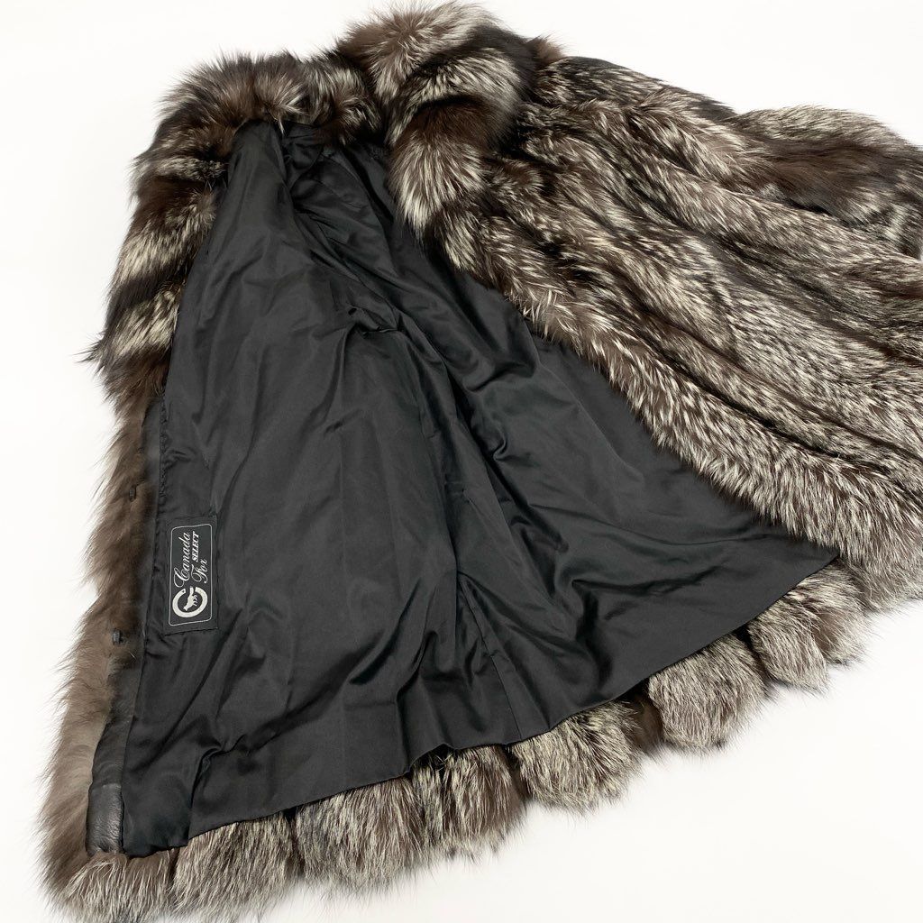 1l27 Canada Fox シルバーフォックス 極厚 ロングコート サイズF 最