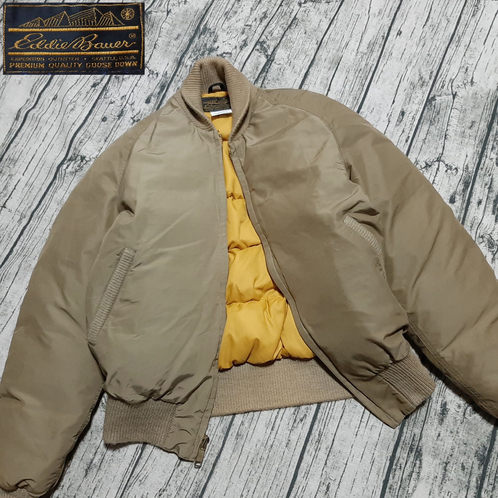 size S】黒タグ前期 USA製 Eddie Bauer オールパーパス ダウン