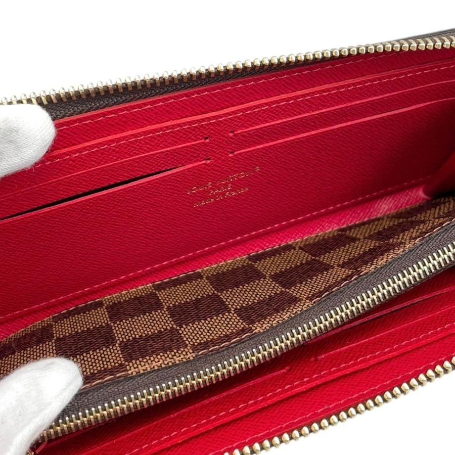 ✨新品同様✨ルイヴィトン❣️ダミエ　ポルトフォイユ　クレマンス　レッド ☆E4827 ルイヴィトン 長財布 ポルトフォイユ・クレマンス N60534