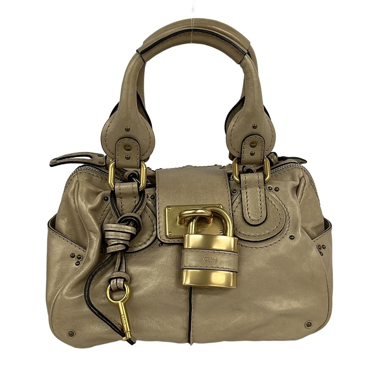 Chloe(クロエ) ハンドバッグ ミニパディントン ベージュ レザー - メルカリ