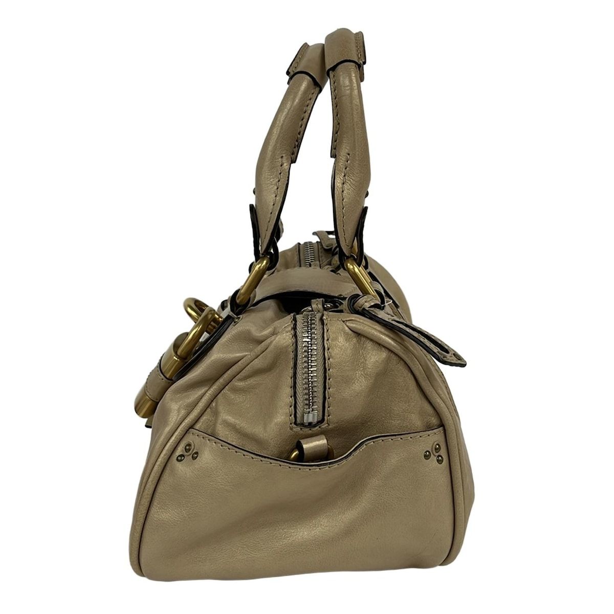 Chloe(クロエ) ハンドバッグ ミニパディントン ベージュ レザー - メルカリ