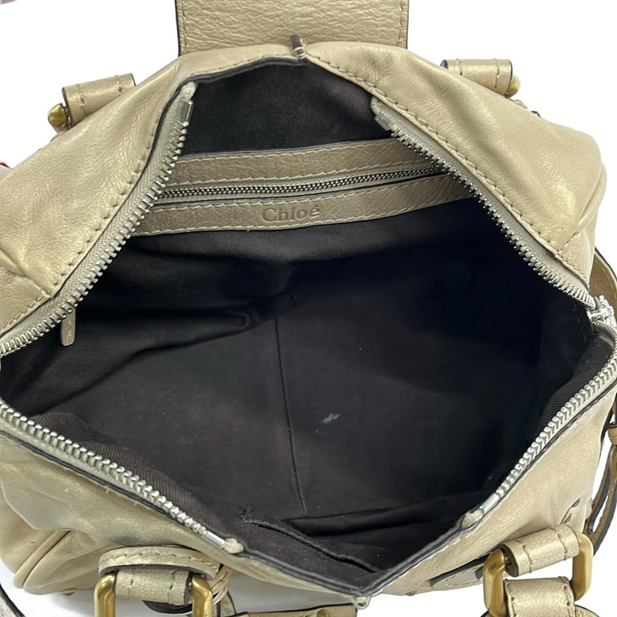 Chloe(クロエ) ハンドバッグ ミニパディントン ベージュ レザー - メルカリ