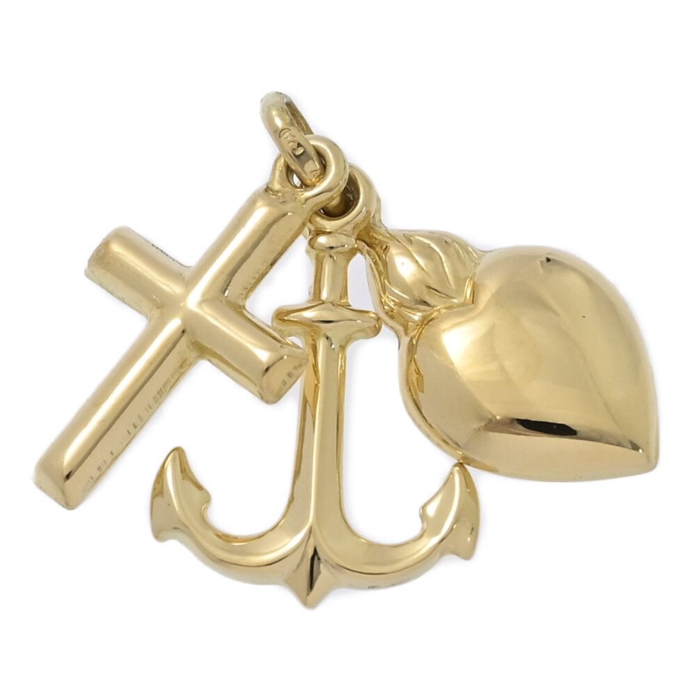 クロスチャーム ウノアエレ UNOAERRE ウノアエレ Italy製 ハート クロス 錨モチーフ チャーム