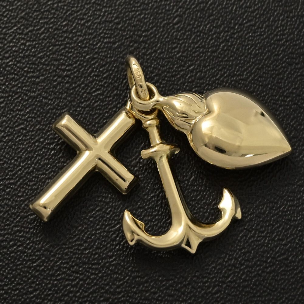 クロスチャーム ウノアエレ UNOAERRE ウノアエレ Italy製 ハート クロス 錨モチーフ チャーム