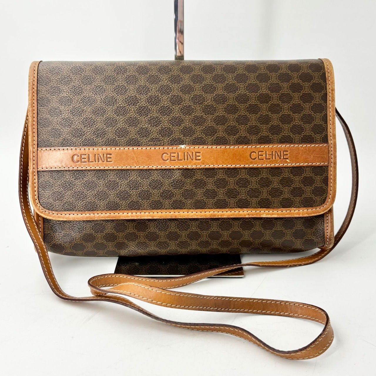 CELINE セリーヌ マカダム柄 ロゴ 2WAYバッグ M90* ショルダーバッグ 