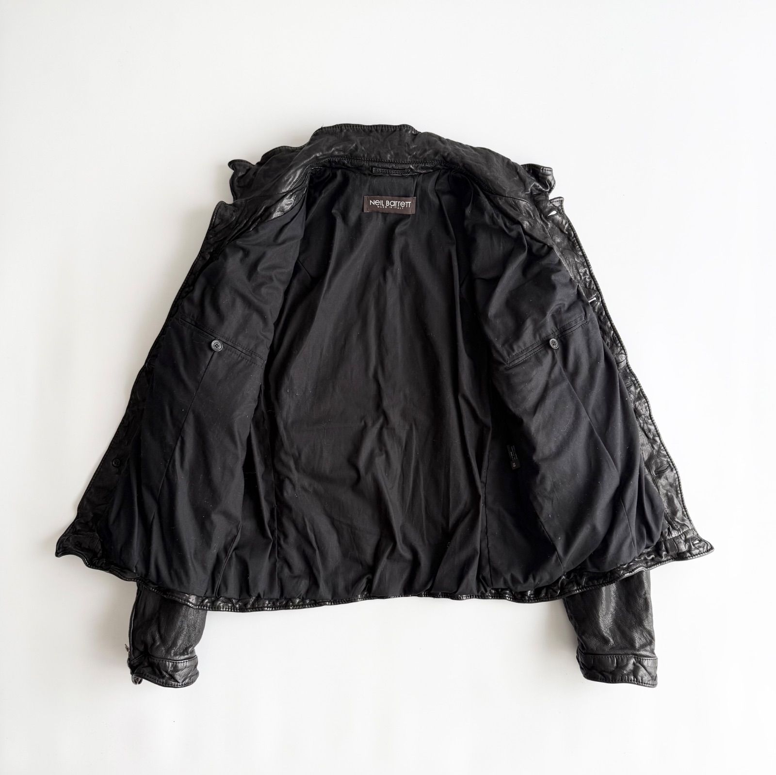 Neil Barrett ニールバレット レザージャケットフーディー FW2005 NEIL BARRETT LEATHER JACKET ニールバレット archive
