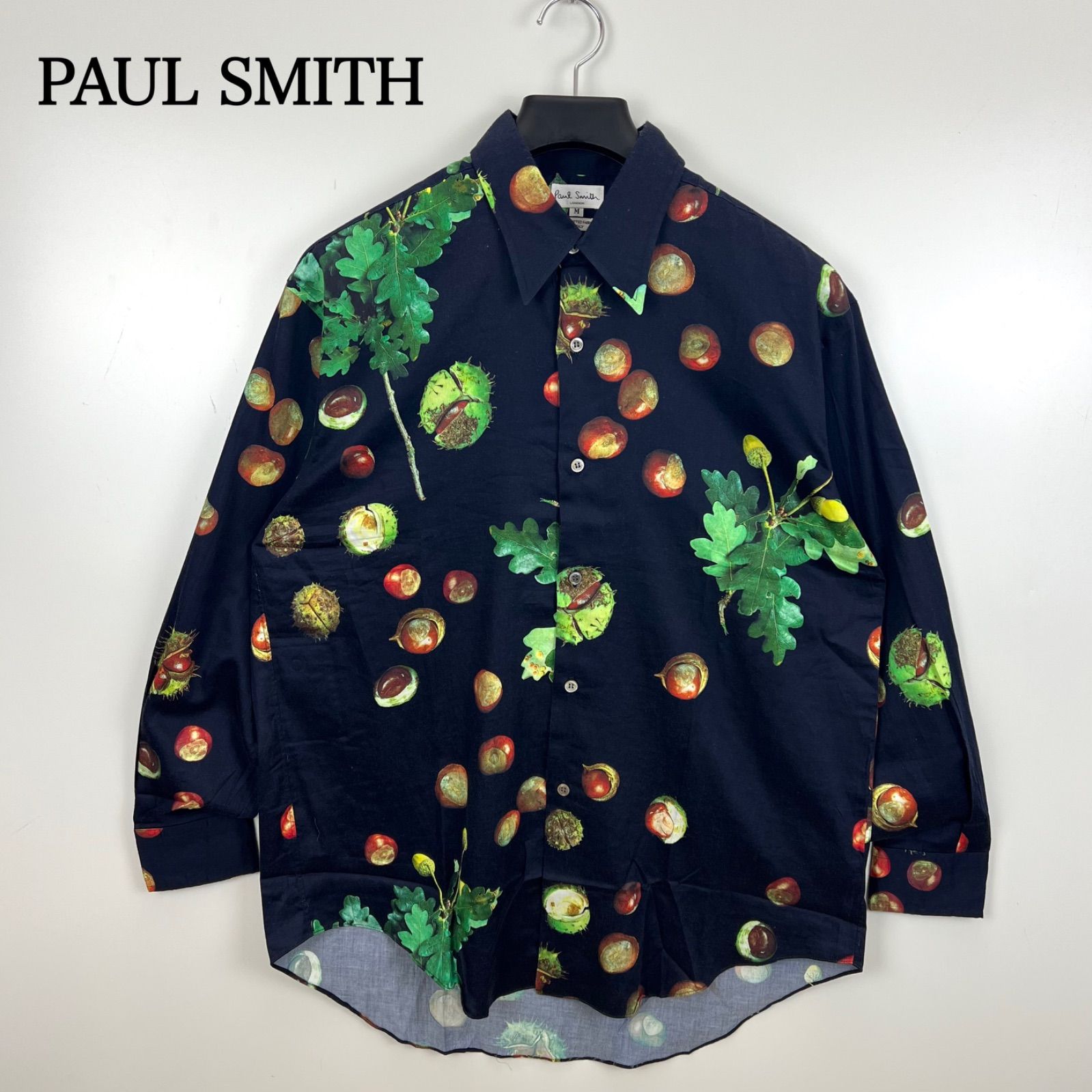 PAUL SMITH 00s y2k archive BOTANICAL print L/S shirts M ポール
