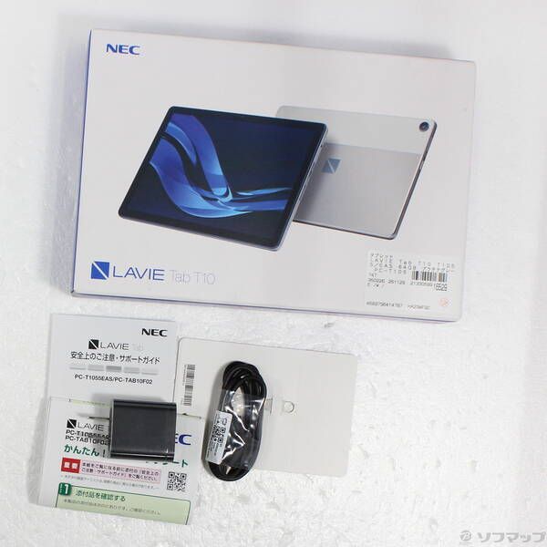中古品〕 LAVIE Tab T10 T1055／EAS 64GB プラチナグレー PC-T1055EAS
