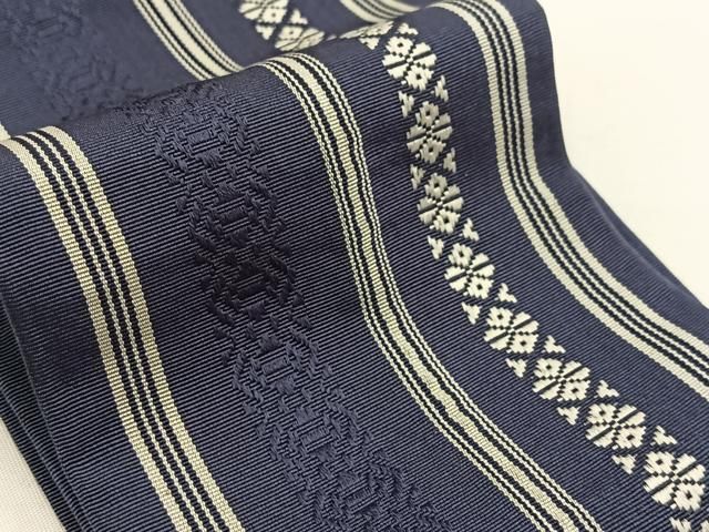 平和屋着物◎男性 本場筑前博多織 角帯 献上 証紙付き 正絹 逸品