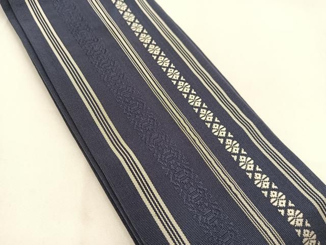 平和屋着物◎男性 本場筑前博多織 角帯 献上 証紙付き 正絹 逸品