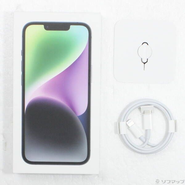 中古品〕 iPhone14 128GB ミッドナイト MPUD3J／A SIMフリー【196