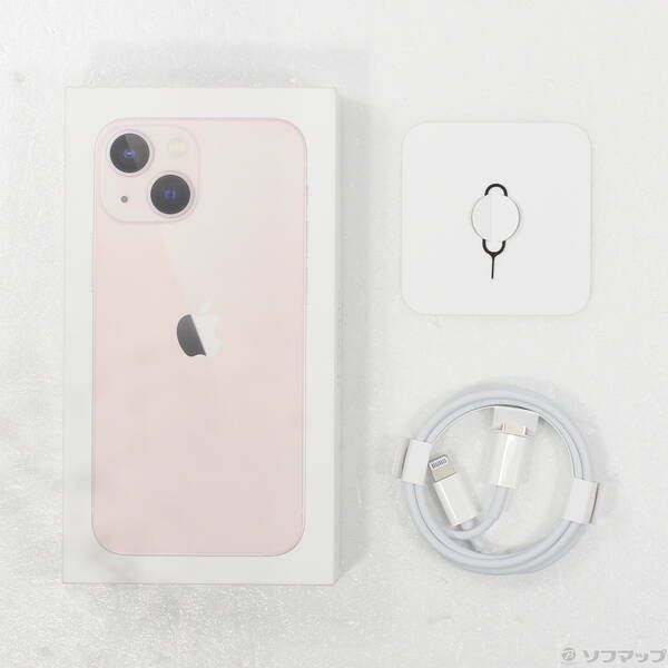中古品〕 iPhone13 mini 128GB ピンク MLJF3J／A SIMフリー【262