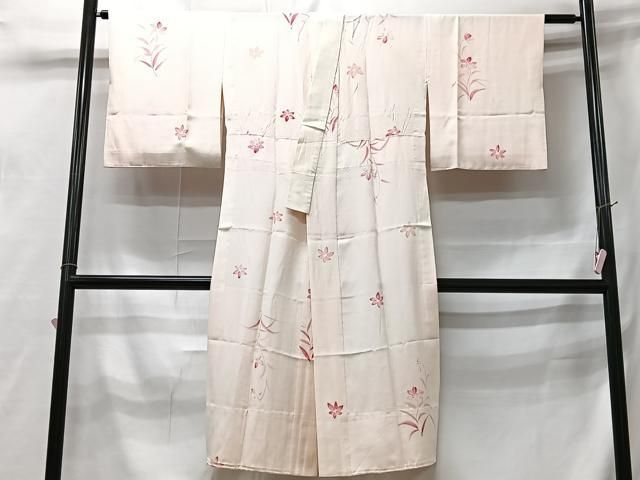 平和屋着物□長襦袢 無双仕立て 草花文 暈し染め 正絹 逸品 CABB2942xe