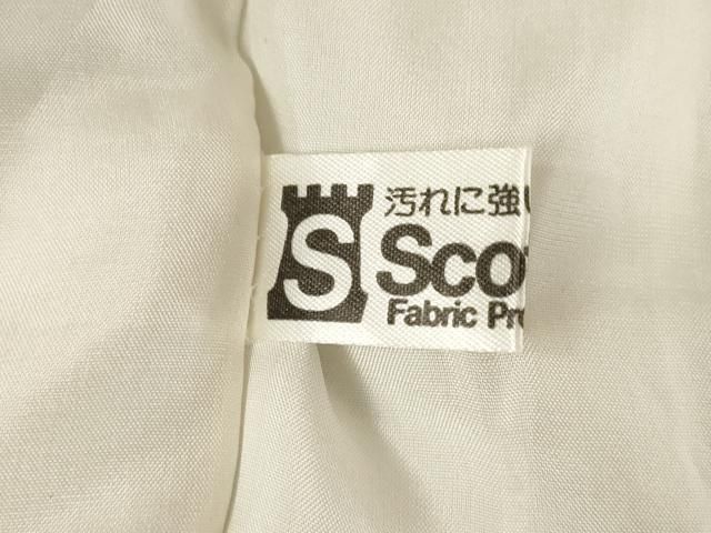 平和屋着物○本場大島紬 白大島 カタス9マルキ 風景文 正絹 逸品
