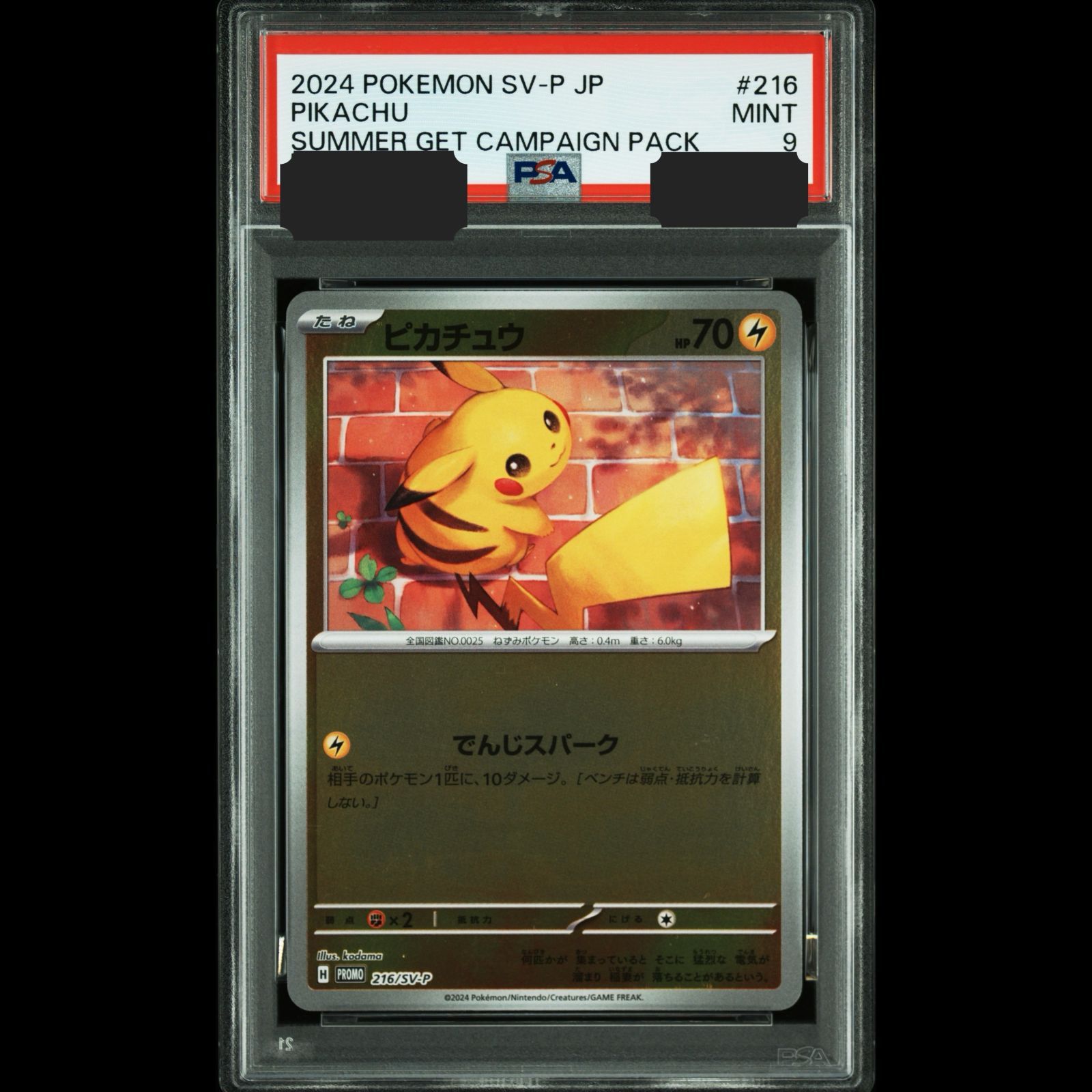送料無料】ポケモンカード ピカチュウ ミラー PSA9 PSA鑑定 PROMO 216