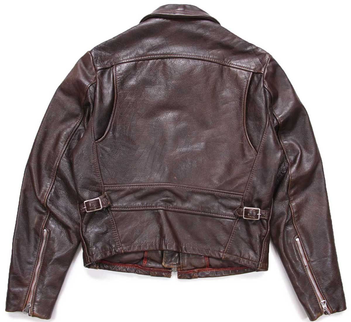 70s vintage レザーシングルライダースジャケット 古着 70s UNKNOWN シングルライダース レザージャケット 焦げ茶 13