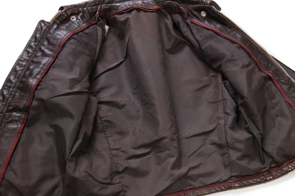 unknown　60s ビンテージ　シングルライダースジャケット 60's~70's Unknown レザーシングルライダースジャケット 革ジャン