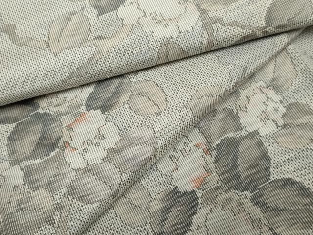 平和屋着物●本場大島紬　白大島　総絣　枝花文　正絹　逸品　未使用　AABF2934cs 平和屋着物○本場大島紬 白大島 総絣 枝花文 正絹 逸品 未使用
