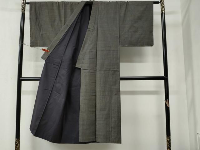 平和屋着物○男性 本場大島紬 アンサンブル・長襦袢セット 吉祥文 正絹