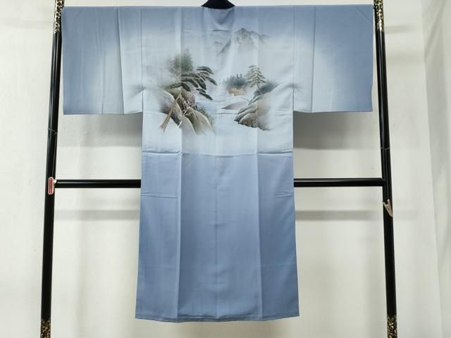 大島紬　➕長襦袢染め大島　付け下げ　かっこいい　フルセット　着物　正絹　k4 平和屋着物○男性 本場大島紬 アンサンブル・長襦袢セット 100亀甲 総