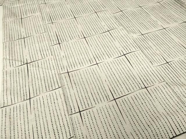 平和屋着物●上質な小紋　紬　格子　正絹　逸品　AABF1364ck 平和屋着物○上質な小紋 紬 格子 正絹 逸品 AABF1364ck 【公式通販】