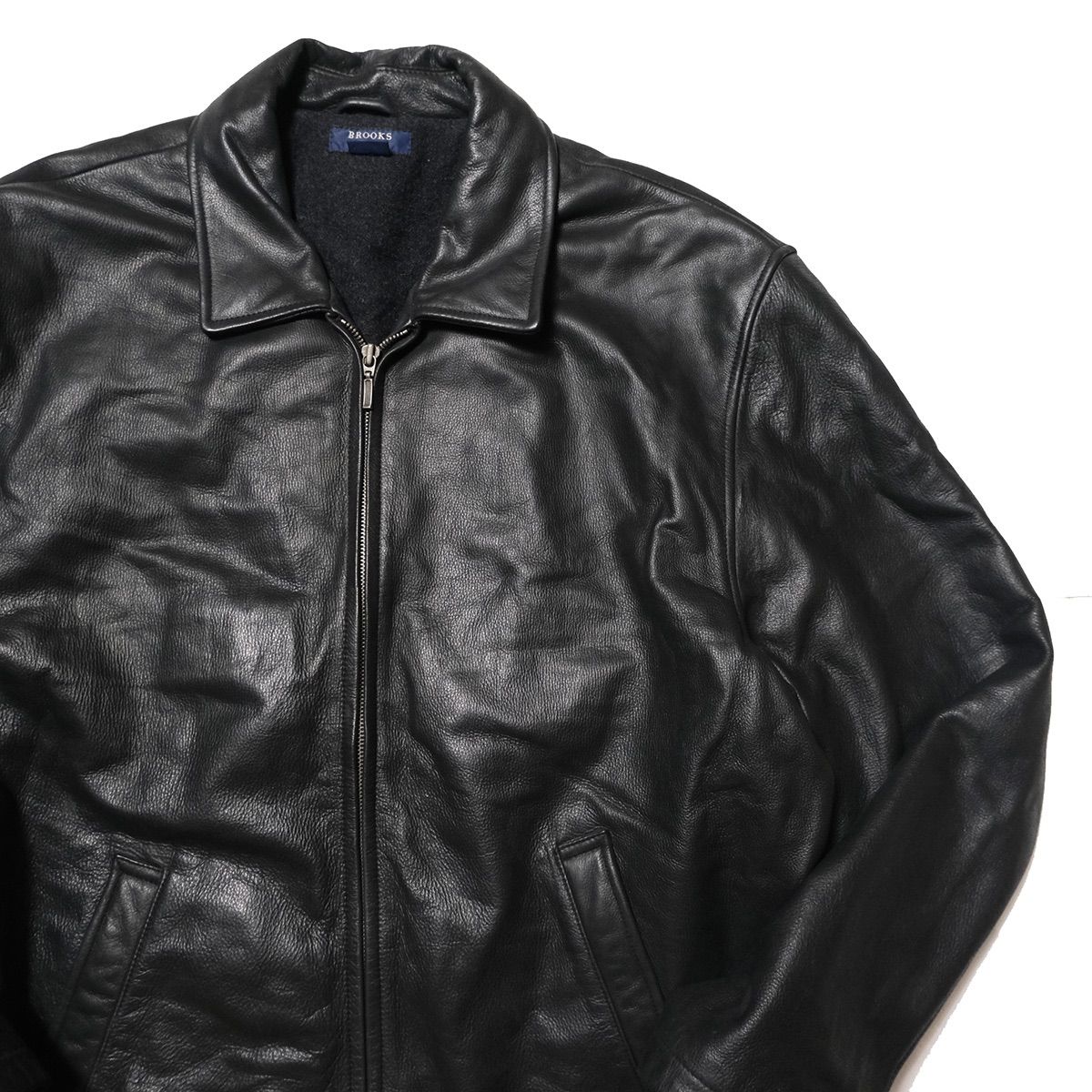 ブルックスブラザーズ　レザージャケット　ブラック 90's 00's ブルックスブラザーズ レザー ジャケット 黒 (XL) ブラック