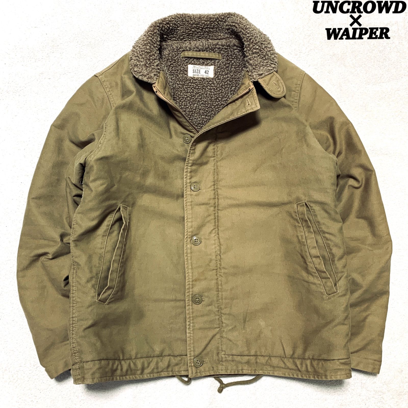 UNCROWD CYCLETOGS × WAIPER N-1 DECK JACKET Navy Department デッキ