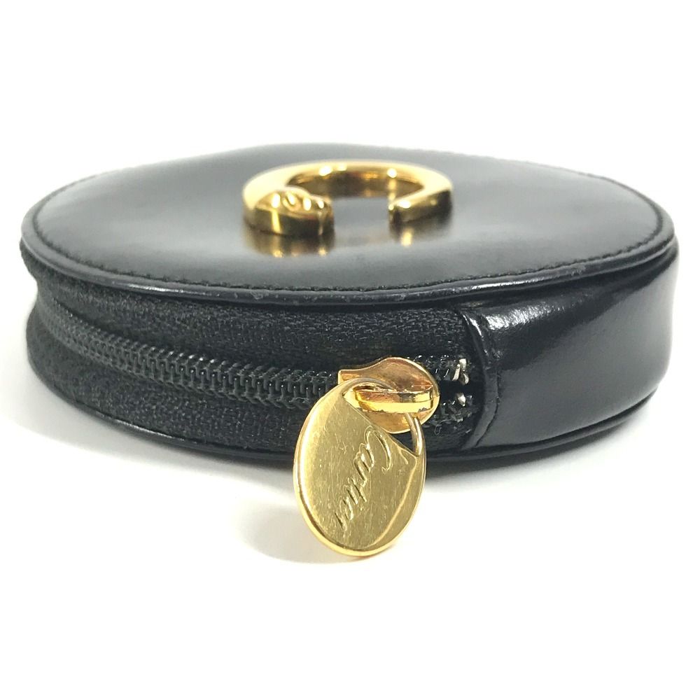 CARTIER カルティエ コインケース パンテール ロゴ レザー ブラック